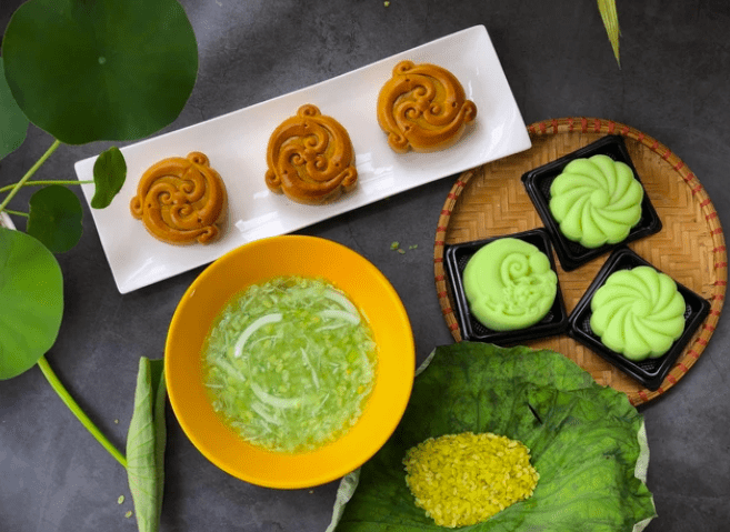 Cách làm bánh trung thu cốm dừa mềm dẻo, ngọt dịu tại nhà 27 banh trung thu com dua 1 1